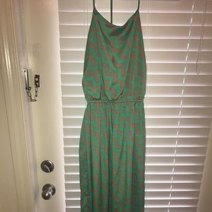 Maxi dress mint and gray
